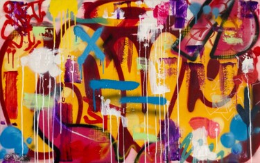 Malerei mit dem Titel "Canyon" von Reyes, Original-Kunstwerk, Sprühfarbe