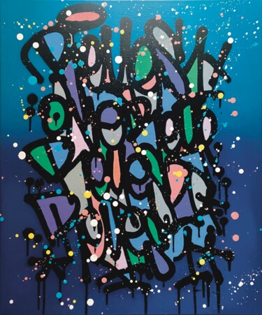 Malerei mit dem Titel "Gran Line" von Reyes, Original-Kunstwerk, Sprühfarbe