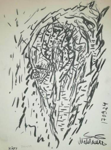 Drawing titled "KAEPY" by Pertti Matikainen, Original Artwork, Charcoal