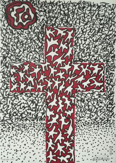Drawing titled "Forgiven Sins" by Pertti Matikainen, Original Artwork, Marker
