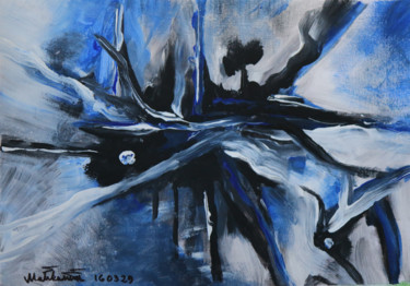 Painting titled "Midnight Blue (Mela…" by Pertti Matikainen, Original Artwork, Acrylic