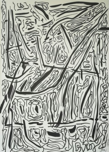 Drawing titled "quick-abstraction-1…" by Pertti Matikainen, Original Artwork, Marker