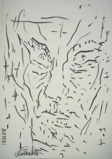 Drawing titled "grumpy-marker-11-a4…" by Pertti Matikainen, Original Artwork, Marker