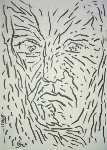 Drawing titled "grumpy-marker-1-a4.…" by Pertti Matikainen, Original Artwork, Marker