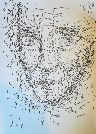 Drawing titled "Portrait of-non-exi…" by Pertti Matikainen, Original Artwork, Marker
