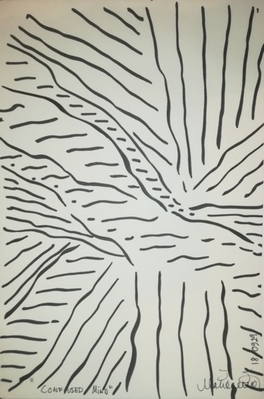 Drawing titled "confused-mind-18092…" by Pertti Matikainen, Original Artwork, Marker