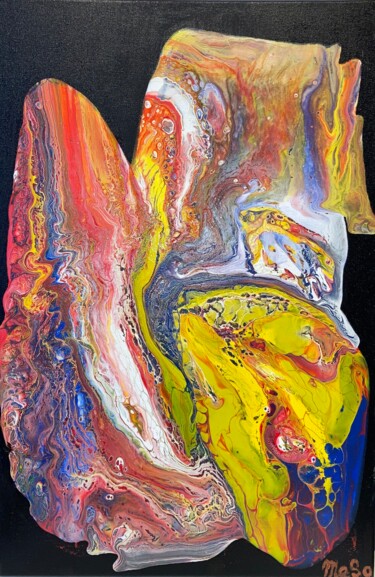 Картина под названием "СОН СТАРОГО ИНДЕЙЦА." - Матильда Соболевская, Подлинное произведение искусства, Акрил