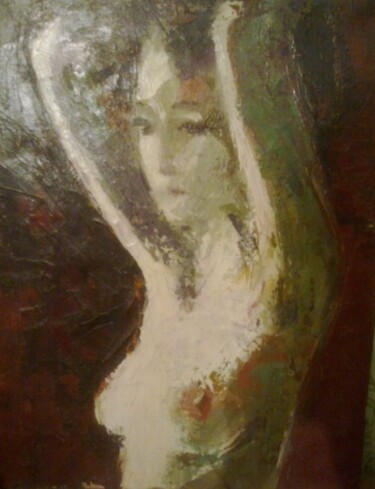 Painting titled "ОБНАЖЁННАЯ." by Matilda Sobolevskaia, Original Artwork, Oil