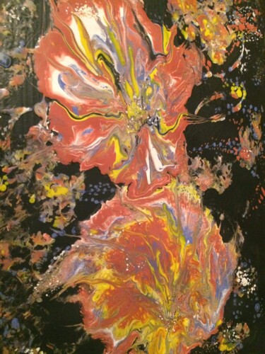 Картина под названием "ЦВЕТОЧНОЕ ВДОХНОВЕН…" - Матильда Соболевская, Подлинное произведение искусства, Акрил
