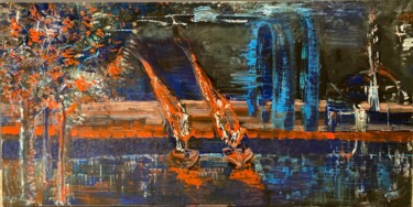 Картина под названием "АЛЫЙ ПАРУС" - Матильда Соболевская, Подлинное произведение искусства, Акрил