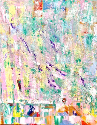 Картина под названием "РОЗОВЫЙ АБСТРАКТ" - Матильда Соболевская, Подлинное произведение искусства, Акрил