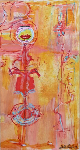 Картина под названием "untitled" - Matilde Cánepa González, Подлинное произведение искусства, Акрил Установлен на Другая жес…