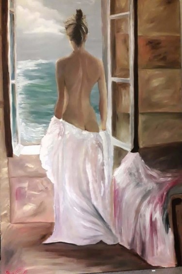 Painting titled "Όραμα" by Matina Gagasouli, Original Artwork, Oil