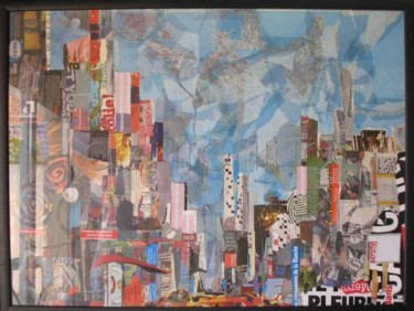 Collages intitulée "NY" par C.Antonino, Œuvre d'art originale