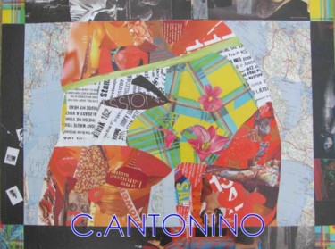 Collages intitulée "MON CUL 3" par C.Antonino, Œuvre d'art originale