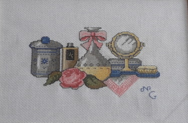 Textile Art titled "salle de bain" by Nathalie Gautier, Original Artwork, Embroidery