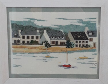 Textile Art titled "Week-end en Bretagne" by Nathalie Gautier, Original Artwork, Embroidery