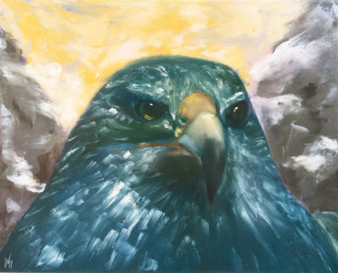 Peinture intitulée "Oiseau peinture ori…" par Maria Matokhniuk, Œuvre d'art originale, Huile