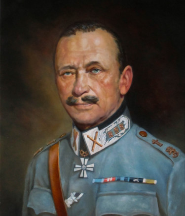 Картина под названием "Portrait of baron G…" - Yuriy Matrosov, Подлинное произведение искусства, Масло