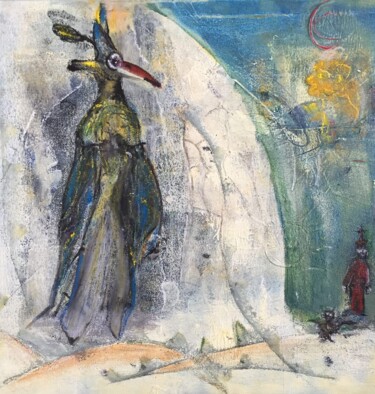 Malerei mit dem Titel "Abstract 12/17" von Mats Kade, Original-Kunstwerk, Öl