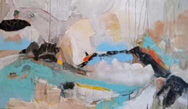 Картина под названием "Abstract 5/22" - Mats Kade, Подлинное произведение искусства, Масло