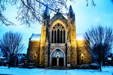 Fotografia zatytułowany „Church-Early Morning” autorstwa Matt Kohnen, Oryginalna praca, Fotografia cyfrowa