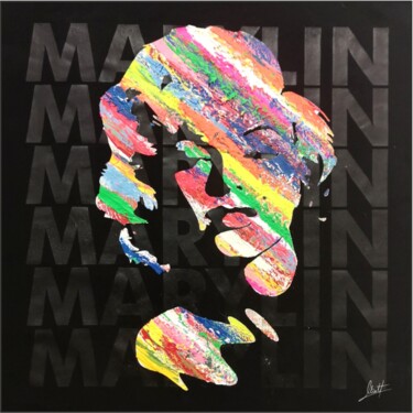Malarstwo zatytułowany „MARYLIN MONROE” autorstwa Matteo Calconi, Oryginalna praca, Nadruk Zamontowany na Drewniana rama nos…