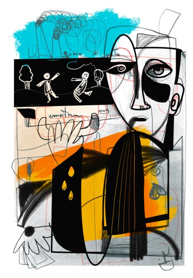 Virtù del gioco Digitale Künste mit dem Titel "Virtù del gioco" von Matteo Cascetti, Original-Kunstwerk, Digitale Malerei