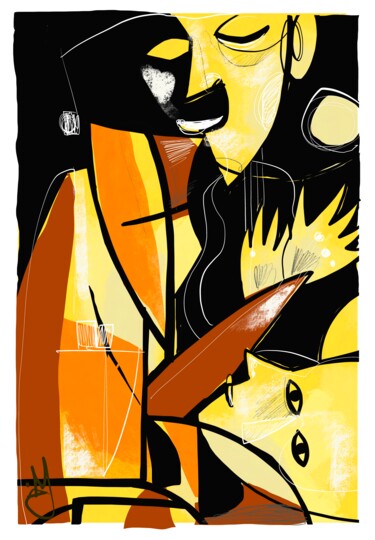 Il giocoliere Digitale Künste mit dem Titel "Il giocoliere" von Matteo Cascetti, Original-Kunstwerk, Digitale Malerei