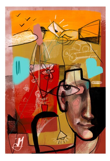 L’innamorato Arts numériques intitulée "L’innamorato" par Matteo Cascetti, Œuvre d'art originale, Peinture numérique