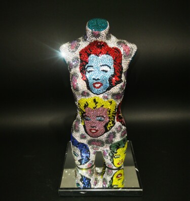 Sculpture intitulée "Marilyn Swarovski M…" par Matteo D'Adda, Œuvre d'art originale, Résine