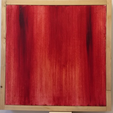 Painting titled "Red Rain (la pluie…" by Matteo Nocera, Original Artwork, Oil