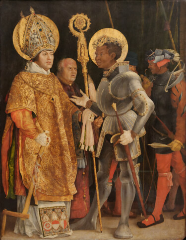 Malerei mit dem Titel "St Maurice" von Matthias Grünewald, Original-Kunstwerk, Öl