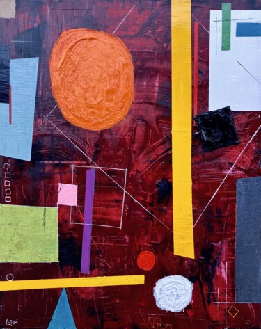 Картина под названием "Okeo '57" - Matthias Lupri, Подлинное произведение искусства, Масло