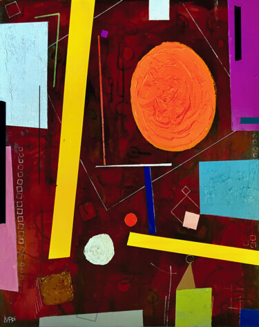 Картина под названием "Okeo '59" - Matthias Lupri, Подлинное произведение искусства, Масло Установлен на Деревянная рама для…