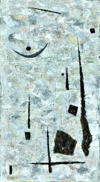Картина под названием "Third Moon of Sembl…" - Matthias Lupri, Подлинное произведение искусства, Масло Установлен на Деревян…