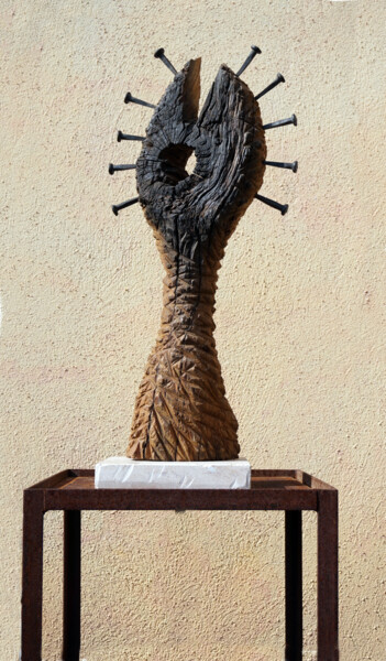Skulptur mit dem Titel "ArteFakt" von Matthias Trott, Original-Kunstwerk, Holz