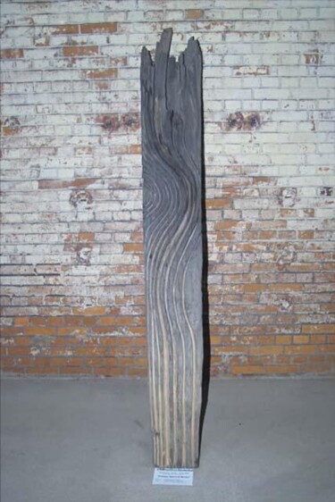 Skulptur mit dem Titel "Pfahlobjekt" von Matthias Trott, Original-Kunstwerk, Holz