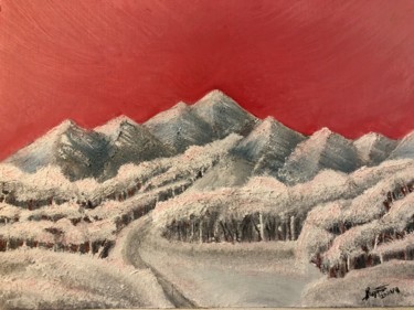 Peinture intitulée "Blood over the snow…" par Matthias Köppen, Œuvre d'art originale, Huile