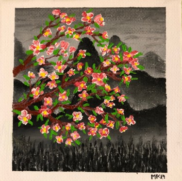 Pittura intitolato "Spring Grows in Dar…" da Matthias Köppen, Opera d'arte originale, Olio