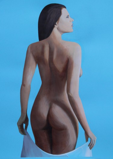 Rückenakt Painting titled "Rückenakt" by Matthias Kreher, Original Art, Acrylic