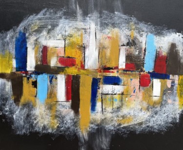 Malerei mit dem Titel "City Life" von Matthieu Joncour, Original-Kunstwerk, Acryl