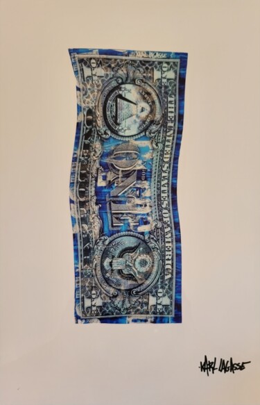 Obrazy i ryciny zatytułowany „One dollar psalm 118” autorstwa Matthieu Mineo, Oryginalna praca, Monotypia Zamontowany na Ple…