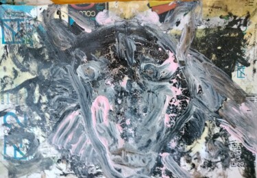 Peinture intitulée "Shadow horse in the…" par Mattia Baldin, Œuvre d'art originale, Acrylique
