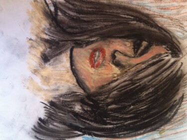 Pittura intitolato "volto di donna" da Mattia Baldin, Opera d'arte originale