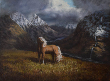 FREEDOM Painting titled "FREEDOM" by Mattia Poddi, Original Art, Oil Mounted on Stretcher frame