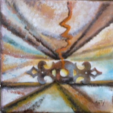 Painting titled "Ferrure météo" by Maty, Original Artwork, Oil