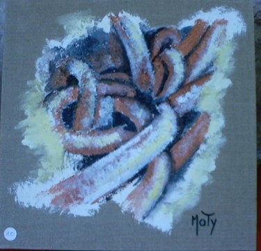 Картина под названием "Noeud de cables" - Maty, Подлинное произведение искусства, Масло