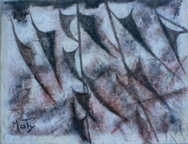 Peinture intitulée "Ombres sur la mer" par Maty, Œuvre d'art originale, Huile