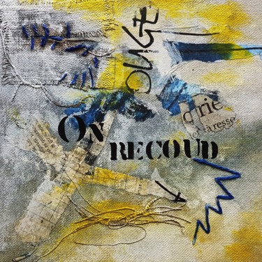 Collages titled "On recoud" by Maty, Original Artwork, Textiles